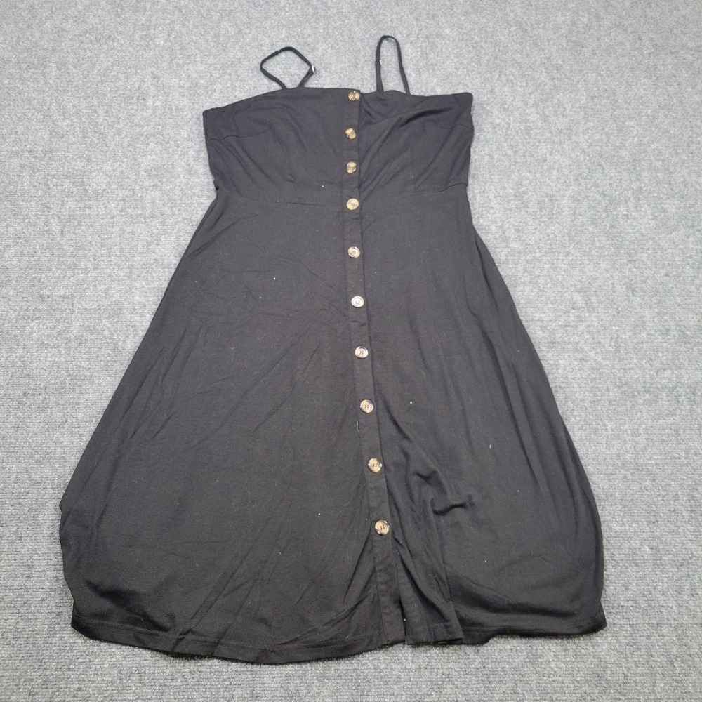 Berydress‎ Dress Womens Large Black Button Front Tank A Line Midi Casual Cute